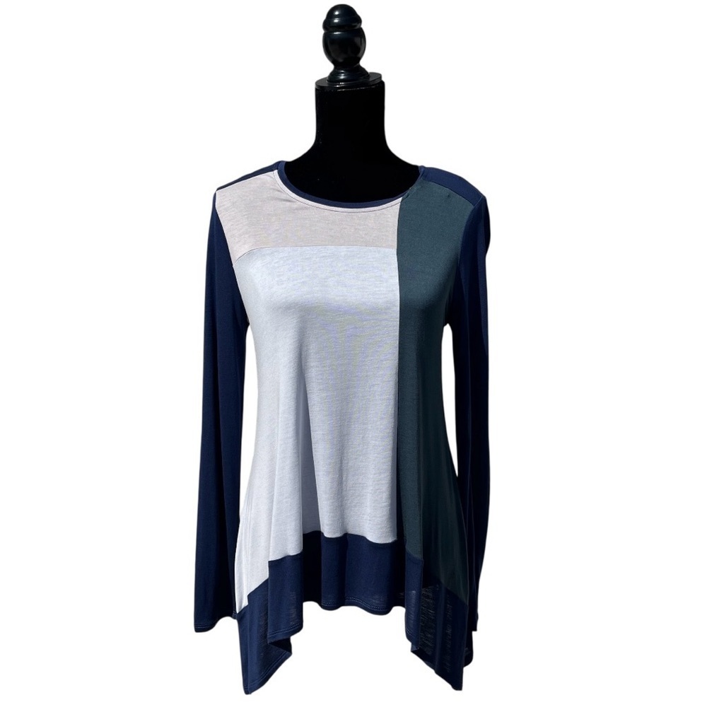 BCBG MaxAzria Colorblock Tunic Top Size S